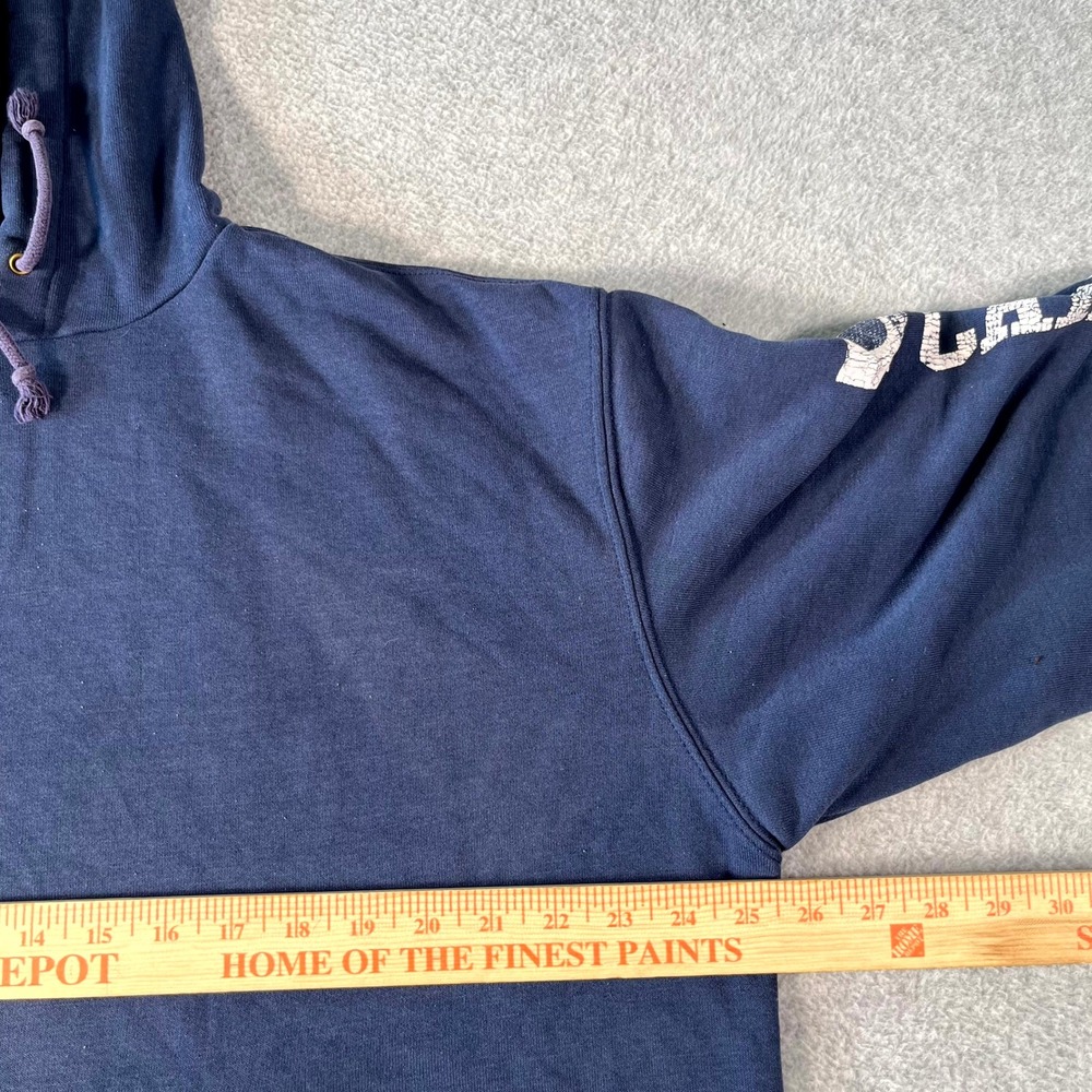 Carhartt Midweight Loose Fit Hoodie Mens Large Navy Blue Cotton Fleece Lined - Picture 4 of 7